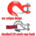 35000Lbs/16T Capacity Half-Link Clevis Safety Latch Swivel Winch Hook for Car JK TJ Offroad Towing Recovery Kits 4X4 Accessories