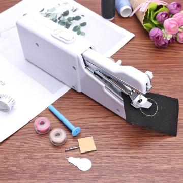 Portable Mini Handheld Electric Sewing Machine Multifunction Set with Coils Needle Threader Winding Rod Sewing Tools