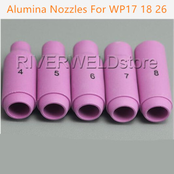 TIG Welding Torch WP 17 18 26 Consumables Accessories Alumina Ceramic Nozzle Cups KIT 10N50 10N49 10N48 10N47 10N46 5pcs