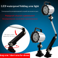LED Waterproof CNC Machine Tools Light 12W Folding Long Arm Explosion-proof Durable Working Lamp with Aluminum alloy lamp head