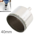 40mm/Diamond Coated Core Hole Saw Drill Bit Kit Tools Glass Drill Hole Opener for Tiles Glass Ceramic