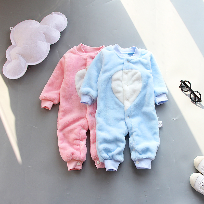 2020 New Cute BABY Newborn Baby Boy Girl Clothes Long Sleeve Hoddies Bear Zipper Baby Romper Clothes Autumn Winter Wear 0-18M