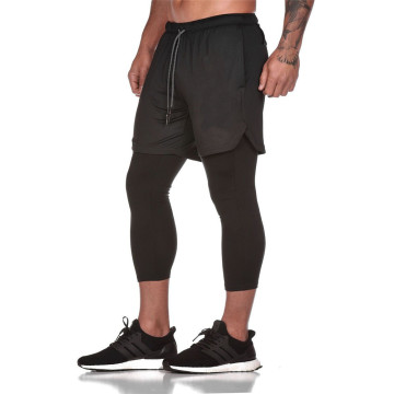 Running Shorts Mens Leggings and shorts 2 in 1 Sweatpants Gym Fitness Sportswear Short pants Jogger Training Crossfit Clothing