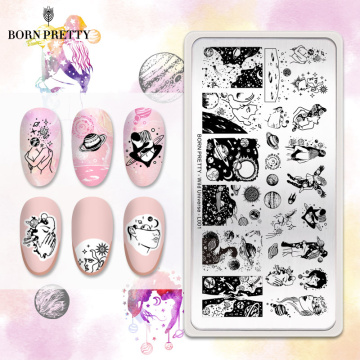 BORN PRETTY Nail Stamping Plates Wild Univers Design Stainless Steel DIY Image Printing Stencil Tool Nail Art Stamping Template