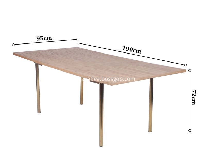 Size of Wegber Table
