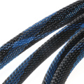 10M Cables Wire Gland Protection Black+Blue Insulation Braided Sleeving Tight Expandable Cable Sleeve 2/4/6/8/10/12/15/20/25mm