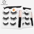 YAPEMAKER Magnetic Eyelashes Natural 3D Mink False Eyelashes Magnetic Eyeliner Eyelash Curler Fake Eyelash Extension Makeup