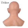 Dokier silicone realistic full face Props Old Man Male fetish real skin Halloween Masquerade Party Full Head masks Cosplay