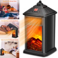 Portable Fireplace Electric Heater 800W with Adjustable Thermostat Overheat Protection AUG889