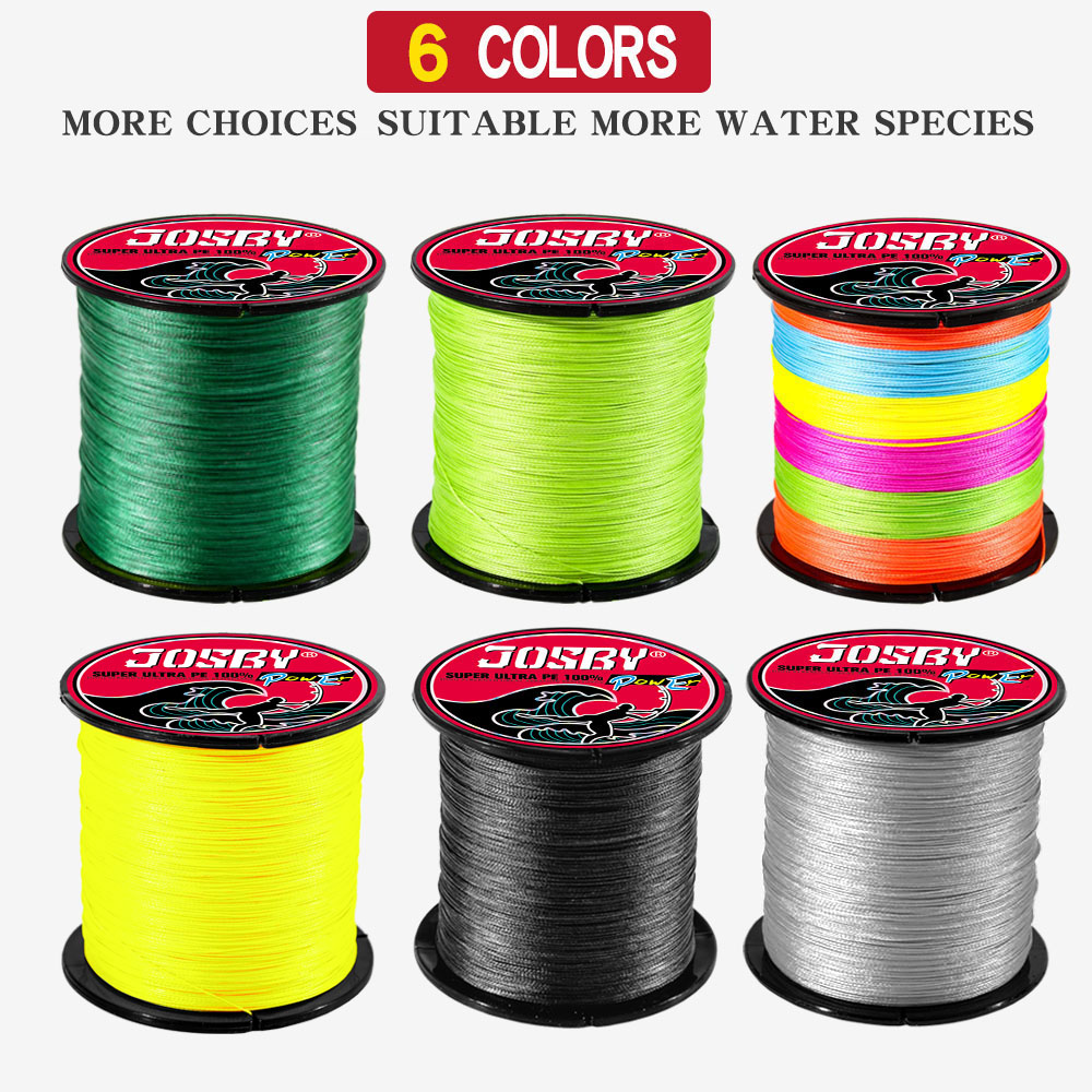 JOSBY 4 Strands 500M Japanese Braided Fishing Line Fishing Carp Multifilament Fishing Line Fishing Accessories Line Pe 10-80LB