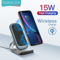 KUULAA Qi Wireless Charger 15W for iPhone 12 11 pro Samsung S9 Xiaomi Fast Wireless Charging Dock Station Phone Holder Charger