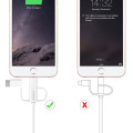 Foxsun 3 in 1 USB Cable for iPhone Charging Cable Micro USB Type C Cable for Samsung S8 For Lightning 8 Pin Sync&Date Cable 2M