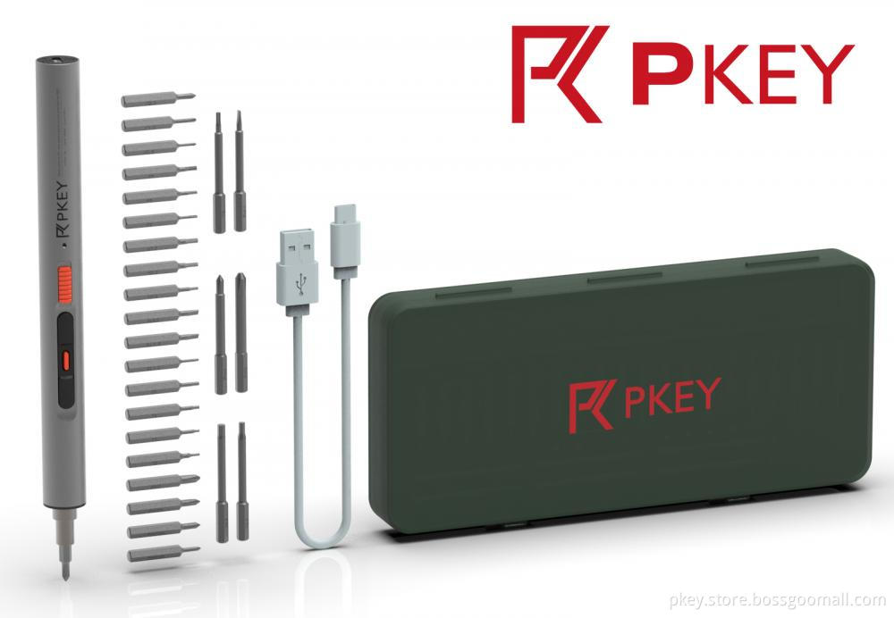 PKEY Pen Shape Mini Electirc Screwdriver Set