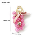 Fashion Small Fresh Crystal Grape Bunch Key chain Hot Sale Cloth Bow Car Keyring New Arrival Creativity Gift Pendant Accessories