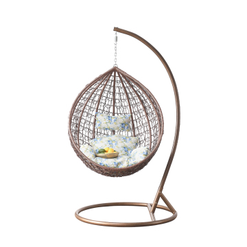 Rattan Egg Hanging Swing Chair with Cushion