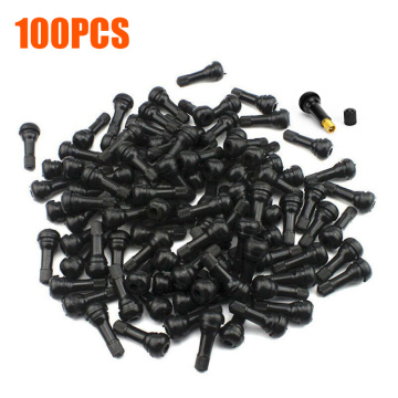 10/20/50/100PCS TR413 Snap-In Black Rubber Tire Valve Stems Short Rod Car Accessory
