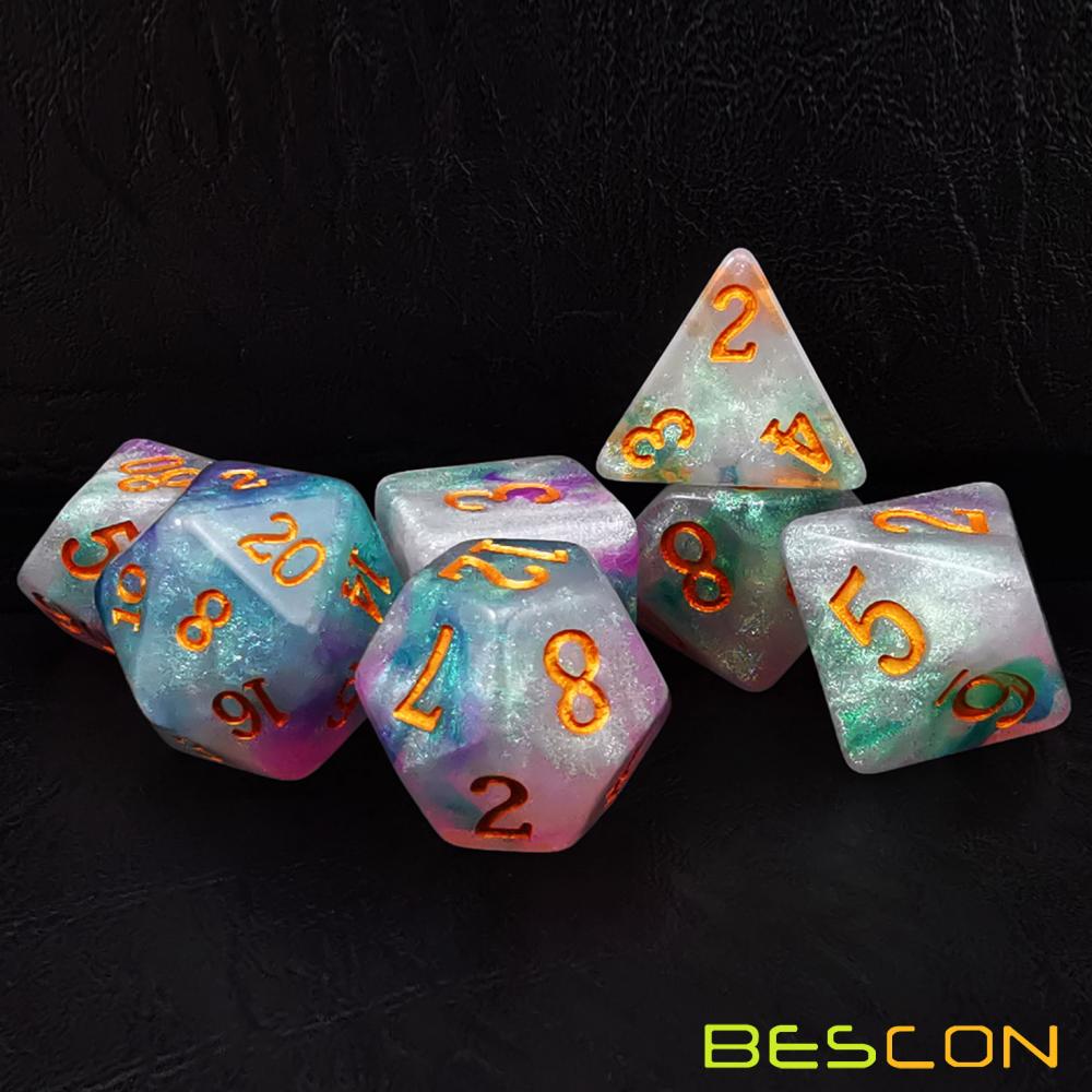 Magical Stone Resin Dnd Dice Set 7pcs 3