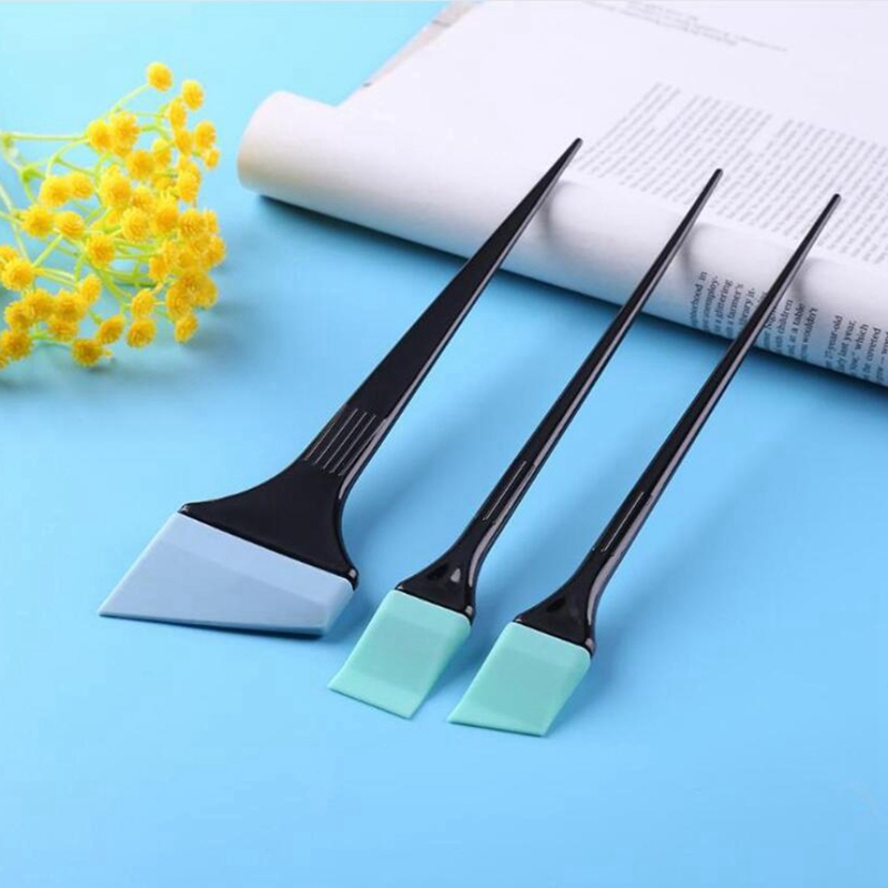 6pcs Professional Hair Dyeing Brush Hair Coloring Comb Set Plastic Handle Silicone Dyeing Brush Hairdressing Tools Accessories