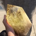 Big size Natural Smokey Citrine Quartz Obelisk Crystal Wand Point Healing 1.5kg