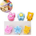 3pcs Sandwich Mould Rabbit Flower Panda Shaped Bread Cake Biscuit Embossing Device Crust Cutter Baking Pastry Tools