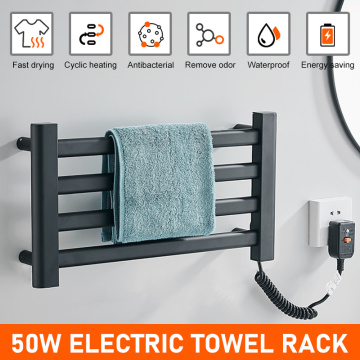 Towel Warmer Bathroom Fittings Carbon Fiber Intelligent Electric Towel Rack Household Sterilizing Heating Bath Towel Rail Dryer