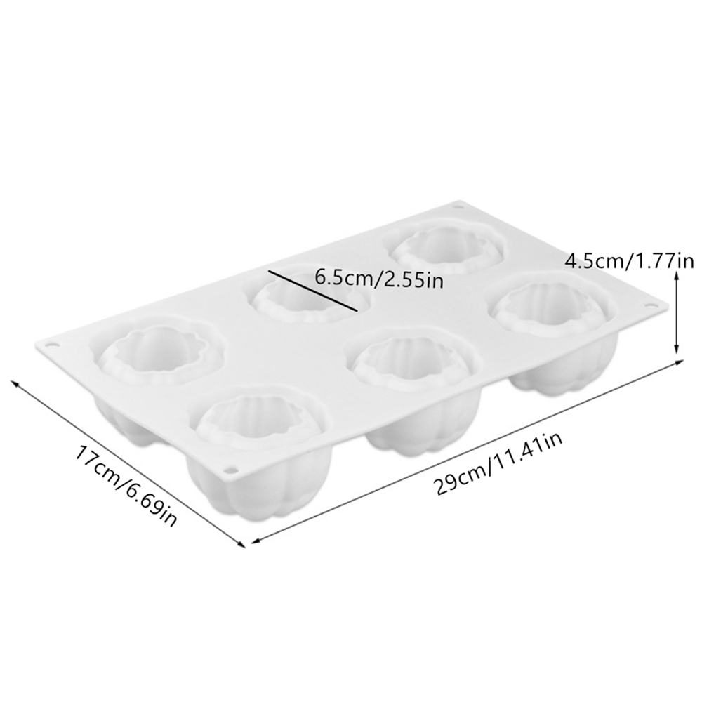 Pumpkin Silicone 3D Cake Molds For Baking Moule Mousse DIY Pastry Decorating Tools Dessert Chocolate Mould 6 Cavity