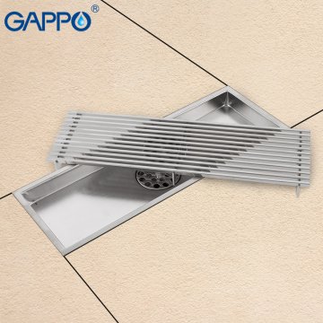 GAPPO Drains stainless steel recgangle linear floor drains waste drain water drains strainer anti-odor bathroom floor cover