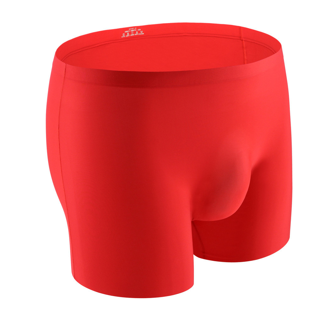 Men Sexy Underwear Shorts Underpants Pouch Soft Panties Men's ultra-thin breathable boxer shorts ice silk seam majtki mes