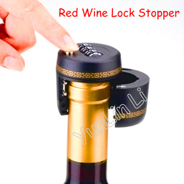 75Pcs Plastic Bottle Password Code Lock Wine Lock Stopper Vacuum Plug Device Preservation Red Wine Hotel Bar Wine Bottle Cap J64
