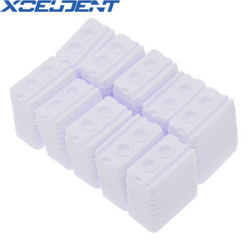 100pcs/Set Dental Supply Resin Adhesive Disposable Mixing Trays 2 Holes For Dental Lab