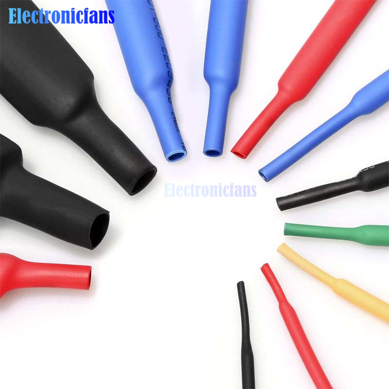 560PCS Heat Shrink Tubing 2:1 Electrical Wire Cable Wrap Assortment Electric Insulation Heat Shrink Tube Kit with Box