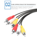Basix 1.5m 3 RCA to RCA Audio Video Cable 3RCA Male to 3 RCA Male Composite Audio Video AV Cable Cord Wire For DVD TV
