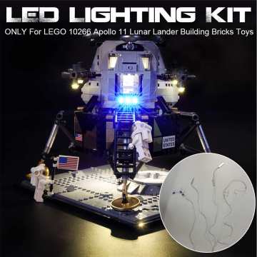 DIY LED Lighting Brick Kit with USB Port Lighting Kit 10266 Apollo 11 Lunar Lander Bricks Toys (Model Not Included)
