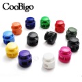 10pcs 16*17mm Multi Colors Plastic Paracord Cord Lock Clamp 2 Hole Toggle Clip Stopper Shoelace Cord Buckles Cord Lanyard Parts