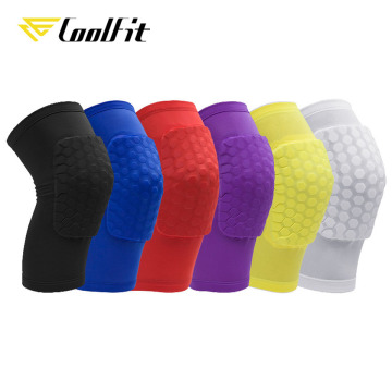 CoolFit 1PC Honeycomb Knee Pads Basketball Sport Kneepad Volleyball Knee Protector Brace Support Football Compression Leg Sleeve