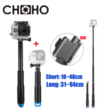 Self Selfie Stick Handheld Waterproof Monopod + Remote Case for Go pro HERO 8 7 6 5 4 3+ 3 xiaomi yi 4K SJCAM SJ4000 Accessories