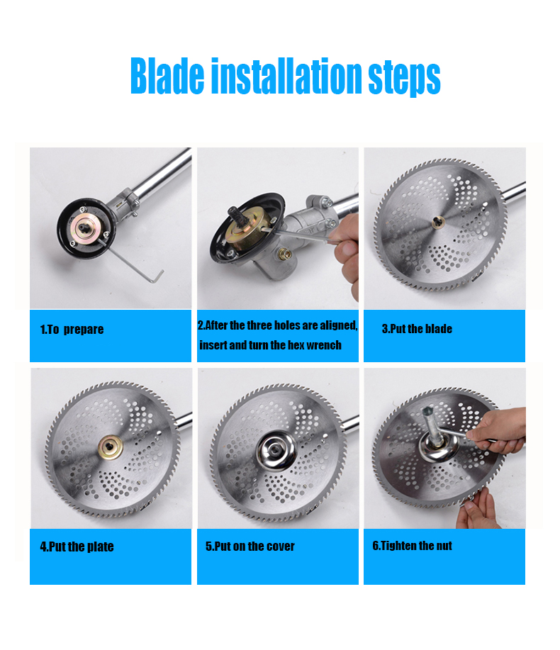 Durable 40T/60T/80T Carbide Brush Cutter Blade Lawn Mower Grass Eater Head Trimmer Weeds Knife Garden Tools