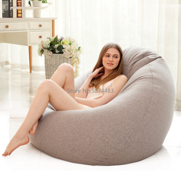 Bean Bag Sofa Cover Without Filler Chair Lounger Sofa Seat Living Room Furniture Beanbag Sofa Bed Pouf Puff Lazy Couch Tatami