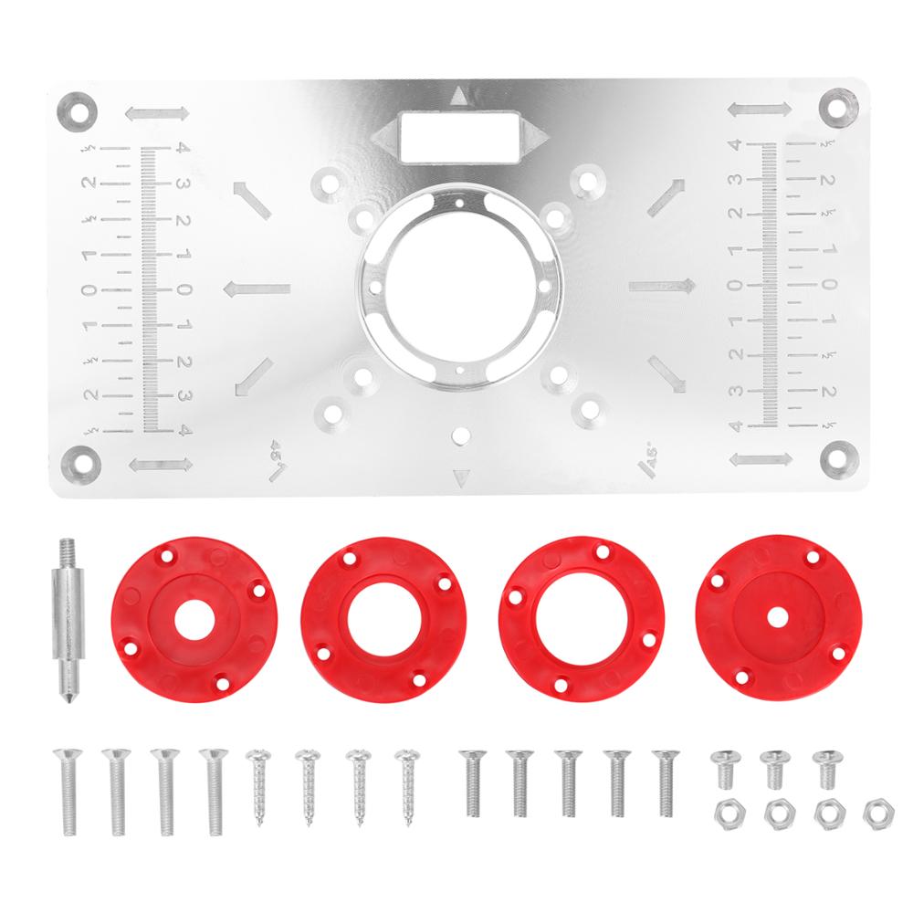 Aluminum Router Table Insert Plate Woodworking Benches For Milling Trimming Machine Router Plate Carpinte Tools for Bosch GKF550