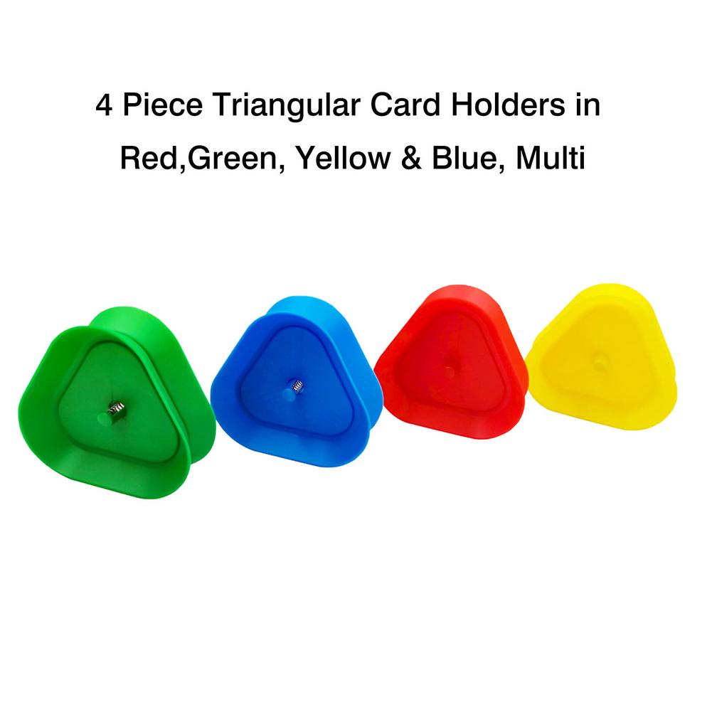 4pcs/s Playing Cards Holder Triangle Shaped Hands-Free Playing Card Holder Board Game Poker Seat Lazy Poker Base for Party game