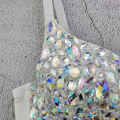 Shiny Colorful Rhinestone Sexy Vest Women Nightclub Bar Singer Performance Clothing Lady Dj Ds Rave Wear Festival Outfit DT2325