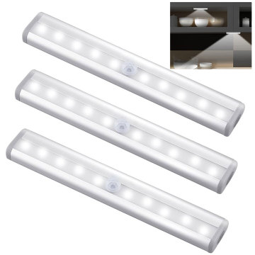 PIR Motion Sensor LED Cabinet Light 6 /10 leds Automatic Sensor Wardrobe Closet Lights Drawer Night Light Lamp for Indoor