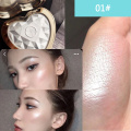 Face Highlighter Heart-shaped High-gloss Polarized Light Powder Glow Body Glitter Iluminador Glow Bronzer Make up TSLM1