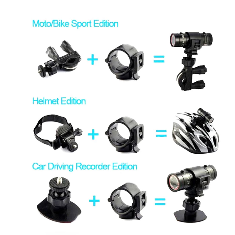 new arrival Mini F9 Camera HD Bike Motorcycle Sports Action Camera Video DVR Camcorder Car digital Video Recorder auto vehicle