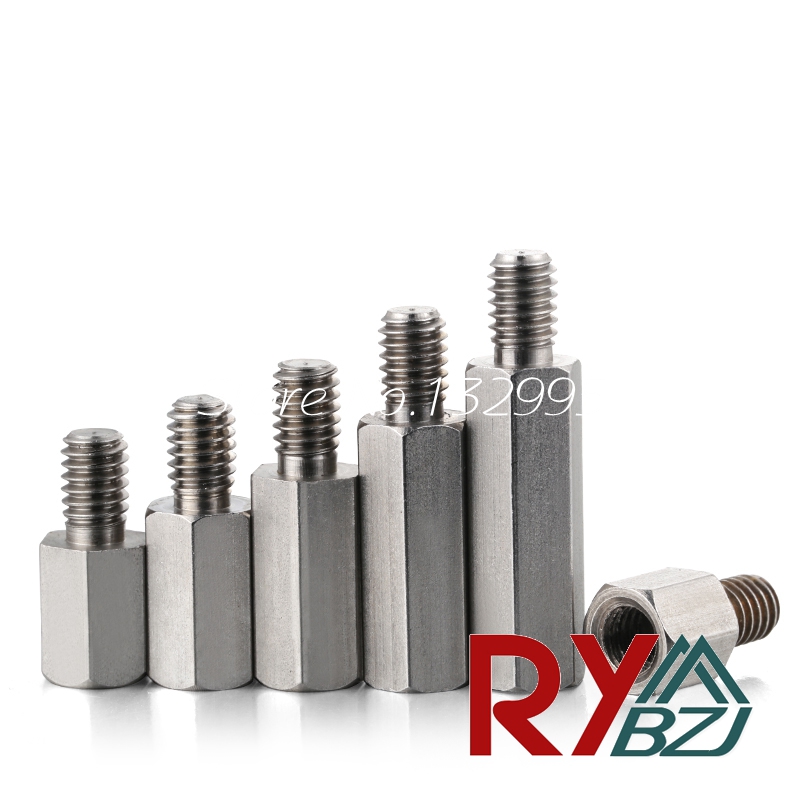 M6*L+10 Stainless steel Standoff Spacer Female Male Spacing Screws Threaded Spacer hex spacer