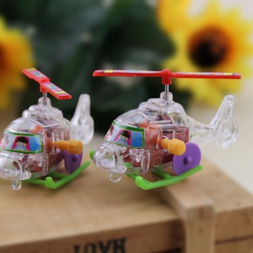 Colorful Somersault Running Clockwork Transparent Aircraft Wind Up Toy Baby Funny Plane Toys Environmental Materials