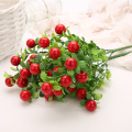 Plastic Red Pepper Bunch Artificial Plants Simulation Peppers Fake Vegetables Corsage Placed Fruits for Home Garden Decoration