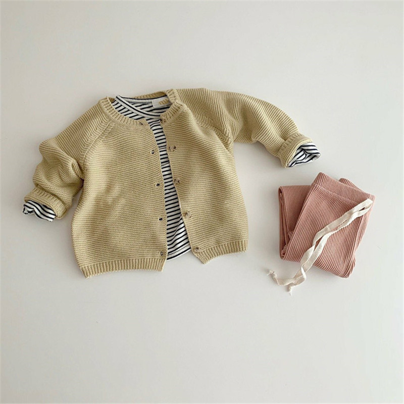 MILANCEL 2021 spring baby sweater sweet infant girls knitwear brief baby boys sweaters cardigan