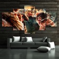 Prints Pictures Home Wall Art Modular Poster 5 Pieces Attack On Titan Animation Painting On Minimalism Canvas Living Room Decor