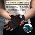 Half Finger Gel Full Palm Protection Gym Gloves Fitness Weight Lifting Workout Glove with Wrist Support for Men Women